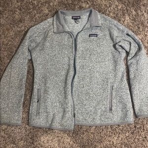Gray heathered Patagonia zip up jacket